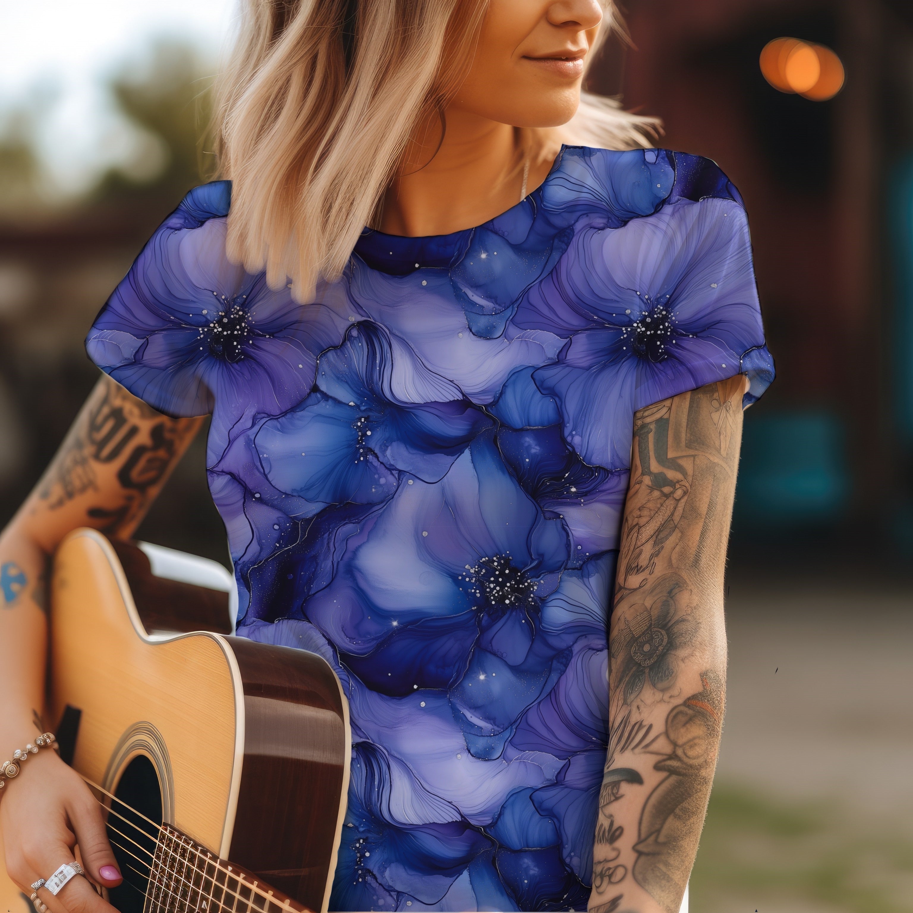 Lila Aquarell Alkohol Blumen Dauervorbestellung